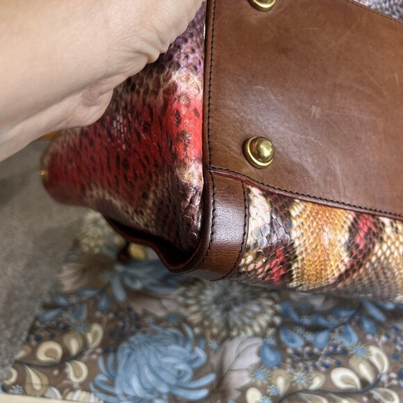 BRAHMIN ANNABELLE MULTI-COLOR ANACONDA SATCHEL Crossbody Purse - Picture 10 of 16